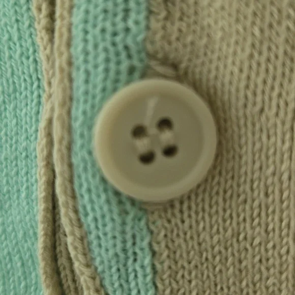 ZARA Aqua and Tan Checkered Polo Shirt - Picture 6 of 9